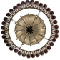 Meyda Lighting Tuscan Vineyard 38" 12-Light Textured Black Chandelier With Amber Wine Bottle Shade Glass