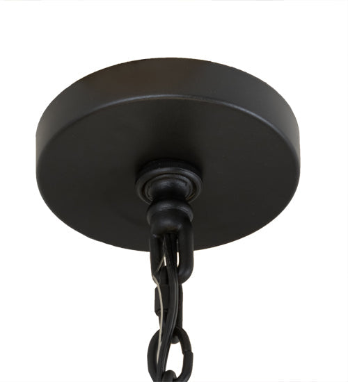 Meyda Lighting Tuscan Vineyard 38" 12-Light Textured Black Estate Chandelier With Green Wine Bottle Shade Glass