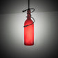 Meyda Lighting Tuscan Vineyard 4" Black Mini Pendant Light With Frosted Red Wine Bottle Shade Glass