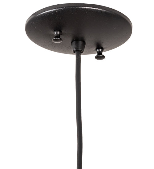 Meyda Lighting Tuscan Vineyard 4" Black Mini Pendant Light With Frosted Red Wine Bottle Shade Glass