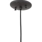 Meyda Lighting Tuscan Vineyard 4" Black Personalized Mini Pendant Light With Blue Wine Bottle Shade Glass