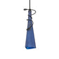 Meyda Lighting Tuscan Vineyard 4" Black Triangular Mini Pendant Light With Blue Wine Bottle Shade Glass