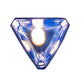 Meyda Lighting Tuscan Vineyard 4" Black Triangular Mini Pendant Light With Blue Wine Bottle Shade Glass