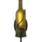Meyda Lighting Tuscan Vineyard 4" Black Wall Sconce With Frosted Green Wine Bottle Shade Glass