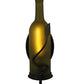Meyda Lighting Tuscan Vineyard 4" Black Wall Sconce With Frosted Green Wine Bottle Shade Glass