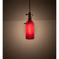 Meyda Lighting Tuscan Vineyard 4" Mini Pendant Light With Red Wine Bottle Shade Glass