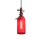 Meyda Lighting Tuscan Vineyard 4" Mini Pendant Light With Red Wine Bottle Shade Glass