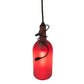 Meyda Lighting Tuscan Vineyard 4" Mini Pendant Light With Red Wine Bottle Shade Glass