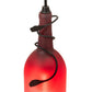Meyda Lighting Tuscan Vineyard 4" Mini Pendant Light With Red Wine Bottle Shade Glass