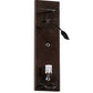 Meyda Lighting Tuscan Vineyard 4" Textured Black & Copper Vein Wall Sconce With Red Sandblasted Wine Bottle Shade Glass