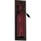 Meyda Lighting Tuscan Vineyard 4" Textured Black & Copper Vein Wall Sconce With Red Sandblasted Wine Bottle Shade Glass