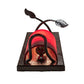 Meyda Lighting Tuscan Vineyard 4" Textured Black & Copper Vein Wall Sconce With Red Sandblasted Wine Bottle Shade Glass