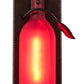 Meyda Lighting Tuscan Vineyard 4" Textured Black & Copper Vein Wall Sconce With Red Sandblasted Wine Bottle Shade Glass