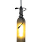 Meyda Lighting Tuscan Vineyard 4" Textured Black Mini Pendant Light With Frosted Green Wine Bottle Shade Glass
