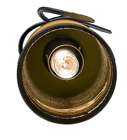Meyda Lighting Tuscan Vineyard 4" Textured Black Mini Pendant Light With Frosted Green Wine Bottle Shade Glass