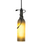 Meyda Lighting Tuscan Vineyard 4" Textured Black Mini Pendant Light With Frosted Green Wine Bottle Shade Glass