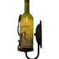 Meyda Lighting Tuscan Vineyard 4" Textured Black Personalized Wall Sconce With Wine Bottle Shade Glass
