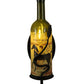 Meyda Lighting Tuscan Vineyard 4" Textured Black Personalized Wall Sconce With Wine Bottle Shade Glass