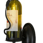 Meyda Lighting Tuscan Vineyard 4" Textured Black Wall Sconce With Green Personalized Wine Bottle Shade Glass