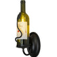 Meyda Lighting Tuscan Vineyard 4" Textured Black Wall Sconce With Green Personalized Wine Bottle Shade Glass