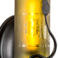 Meyda Lighting Tuscan Vineyard 4" Textured Black Wall Sconce With Green Wine Bottle Etched Grapes Shade Glass