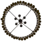 Meyda Lighting Tuscan Vineyard 48" 6-Light Textured Black Estate Chandelier With 44 Green Wine Bottle Shade Glass