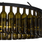 Meyda Lighting Tuscan Vineyard 48" 6-Light Textured Black Estate Chandelier With 44 Green Wine Bottle Shade Glass