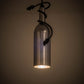 Meyda Lighting Tuscan Vineyard 5" Black Mini Pendant Light With Chrome Wine Bottle Shade