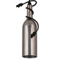 Meyda Lighting Tuscan Vineyard 5" Black Mini Pendant Light With Chrome Wine Bottle Shade