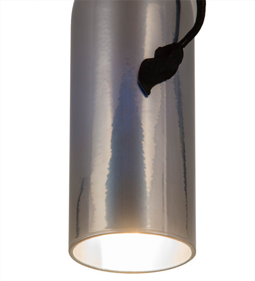 Meyda Lighting Tuscan Vineyard 5" Black Mini Pendant Light With Chrome Wine Bottle Shade