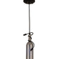 Meyda Lighting Tuscan Vineyard 5" Black Mini Pendant Light With Chrome Wine Bottle Shade