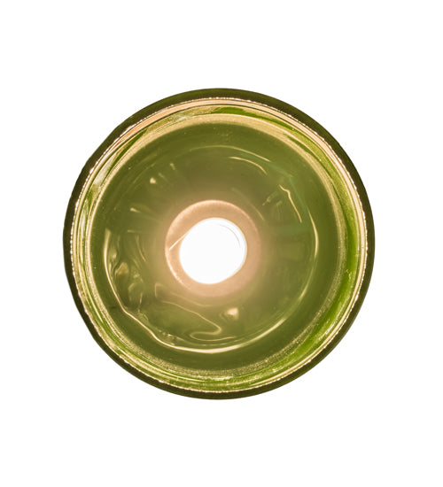 Meyda Lighting Tuscan Vineyard 5" Black Mini Pendant Light With Frosted Green Wine Bottle Shade Glass