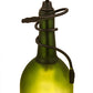 Meyda Lighting Tuscan Vineyard 5" Black Mini Pendant Light With Frosted Green Wine Bottle Shade Glass