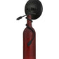 Meyda Lighting Tuscan Vineyard 5" Black Wall Sconce With Frosted Red Etched Grapes Wine Bottle Shade Glass