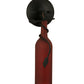 Meyda Lighting Tuscan Vineyard 5" Black Wall Sconce With Frosted Red Wine Bottle Shade Glass