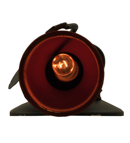 Meyda Lighting Tuscan Vineyard 5" Black Wall Sconce With Frosted Red Wine Bottle Shade Glass