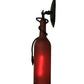 Meyda Lighting Tuscan Vineyard 5" Black Wall Sconce With Frosted Red Wine Bottle Shade Glass