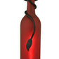 Meyda Lighting Tuscan Vineyard 5" Black Wall Sconce With Frosted Red Wine Bottle Shade Glass