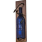 Meyda Lighting Tuscan Vineyard 5" Copper Vein Wall Sconce With Blue Sandblasted Wine Bottle Shade Glass