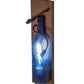 Meyda Lighting Tuscan Vineyard 5" Copper Vein Wall Sconce With Blue Sandblasted Wine Bottle Shade Glass