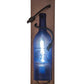 Meyda Lighting Tuscan Vineyard 5" Copper Vein Wall Sconce With Blue Sandblasted Wine Bottle Shade Glass