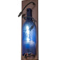 Meyda Lighting Tuscan Vineyard 5" Copper Vein Wall Sconce With Blue Sandblasted Wine Bottle Shade Glass
