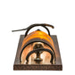 Meyda Lighting Tuscan Vineyard 5" Copper Vein Wine Bottle Wall Sconce With Amber Sandblasted Shade Glass