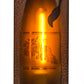 Meyda Lighting Tuscan Vineyard 5" Copper Vein Wine Bottle Wall Sconce With Amber Sandblasted Shade Glass