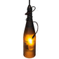 Meyda Lighting Tuscan Vineyard 5" Mahogany Bronze Mini Pendant Light With Amber Wine Bottle Shade Glass