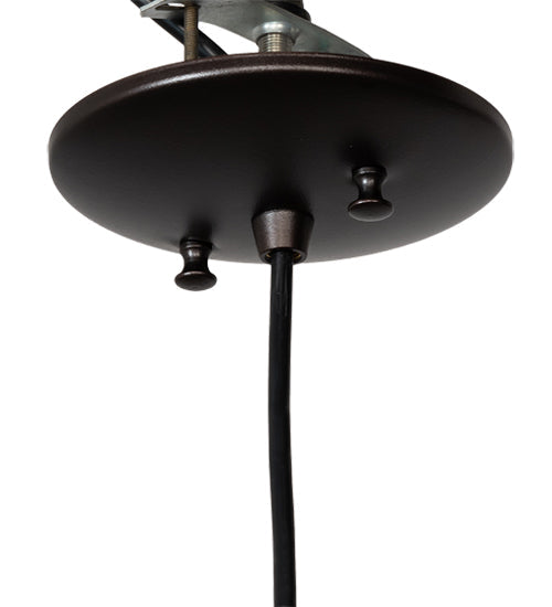 Meyda Lighting Tuscan Vineyard 5" Mahogany Bronze Mini Pendant Light With Amber Wine Bottle Shade Glass