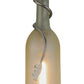 Meyda Lighting Tuscan Vineyard 5" Nickel Mini Pendant Light With Clear Frosted Wine Bottle Shade Glass