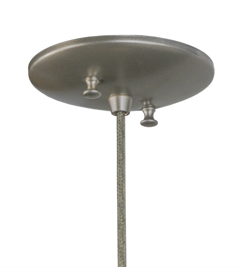 Meyda Lighting Tuscan Vineyard 5" Nickel Mini Pendant Light With Clear Frosted Wine Bottle Shade Glass