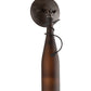 Meyda Lighting Tuscan Vineyard 5" Oil Rubbed Bronze Wall Sconce With Frosted Amber Wine Bottle Shade Glass