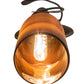 Meyda Lighting Tuscan Vineyard 5" Oil Rubbed Bronze Wall Sconce With Frosted Amber Wine Bottle Shade Glass
